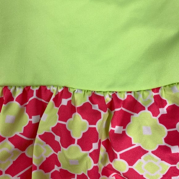 MSC Pull On Stretch Skirt NWOT Lime Green Pink S M L Pull On Casual - Picture 5 of 5